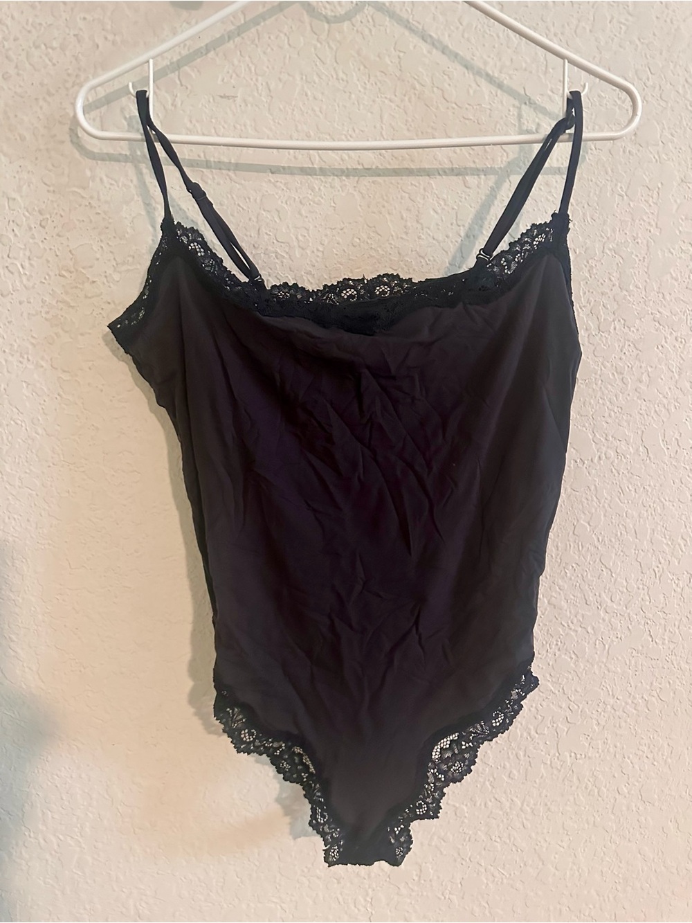 Skims Black Lace-Trim Bodysuit - Women's Intimates